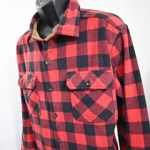 Legendary Whitetails Fleece Flannel Button Up Shirt Plaid Long Sleeve Mens XL